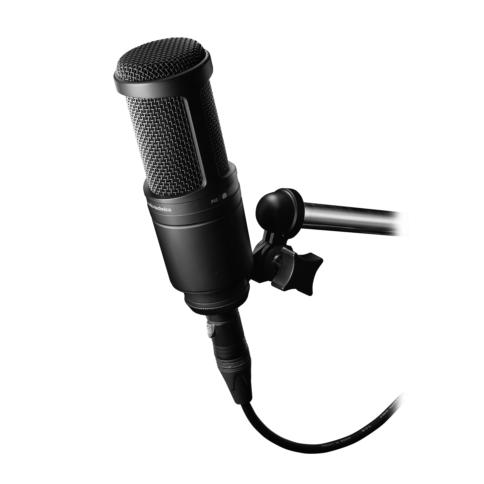 Audio Technica AT2020 Studio Recording Microphone Condenser Mic+Stand+Pop  Filter - Rockville Audio