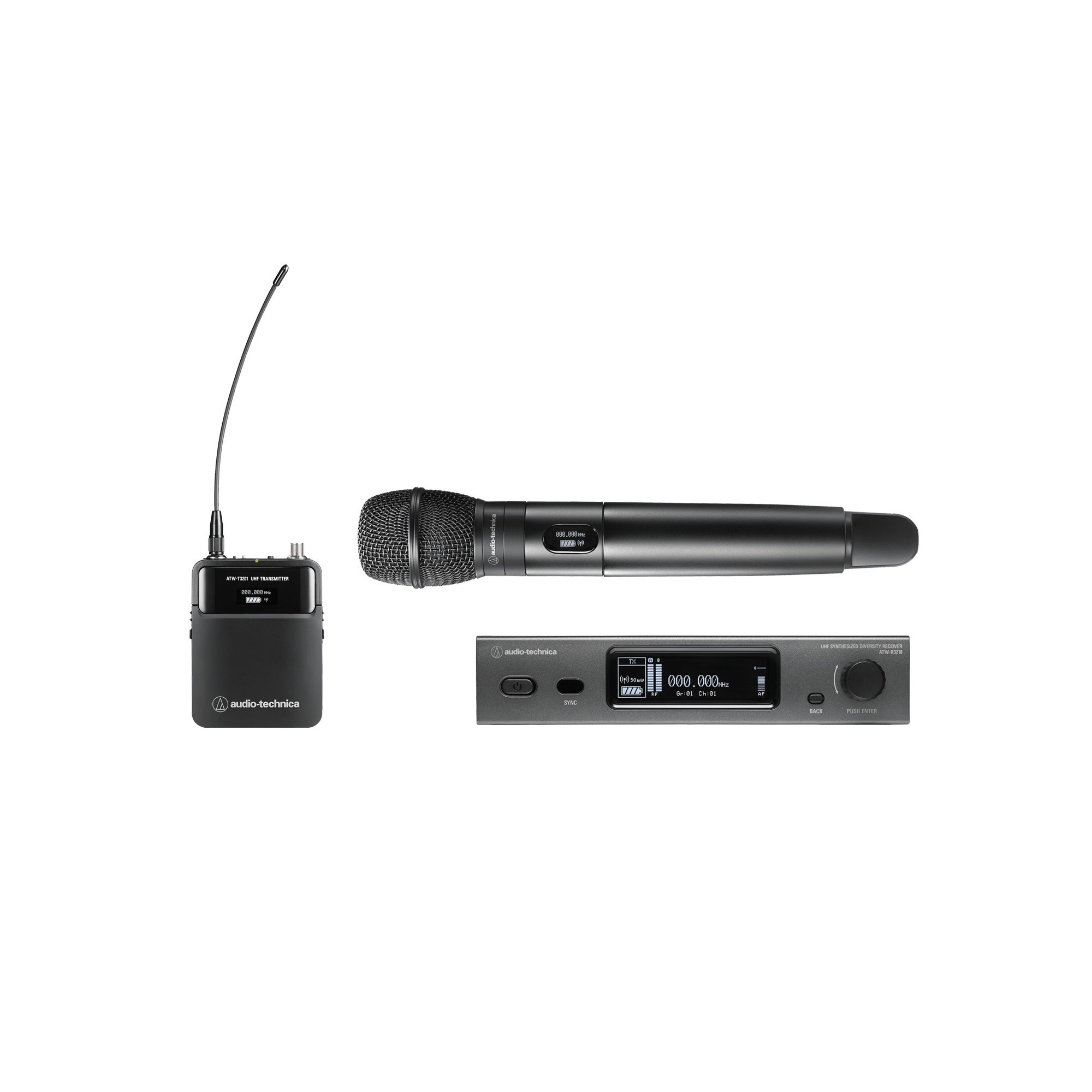 RF and AF Level DIsplay Audio-Technica Audio-Technica UHF Diversity Receiver ATW-R14 