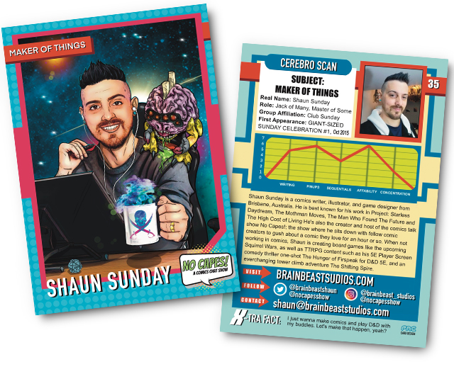 Shaun Sunday's comic book style media kit